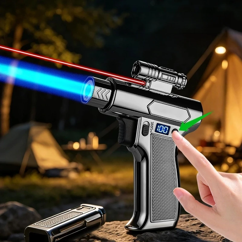 Neuer Outdoor-Hochtemperatur-Hochleistungs-Laser-Beleuchtungs-Schweißbrenner, winddichtes, aufblasbares Zigarren- und Campingfeuerzeug