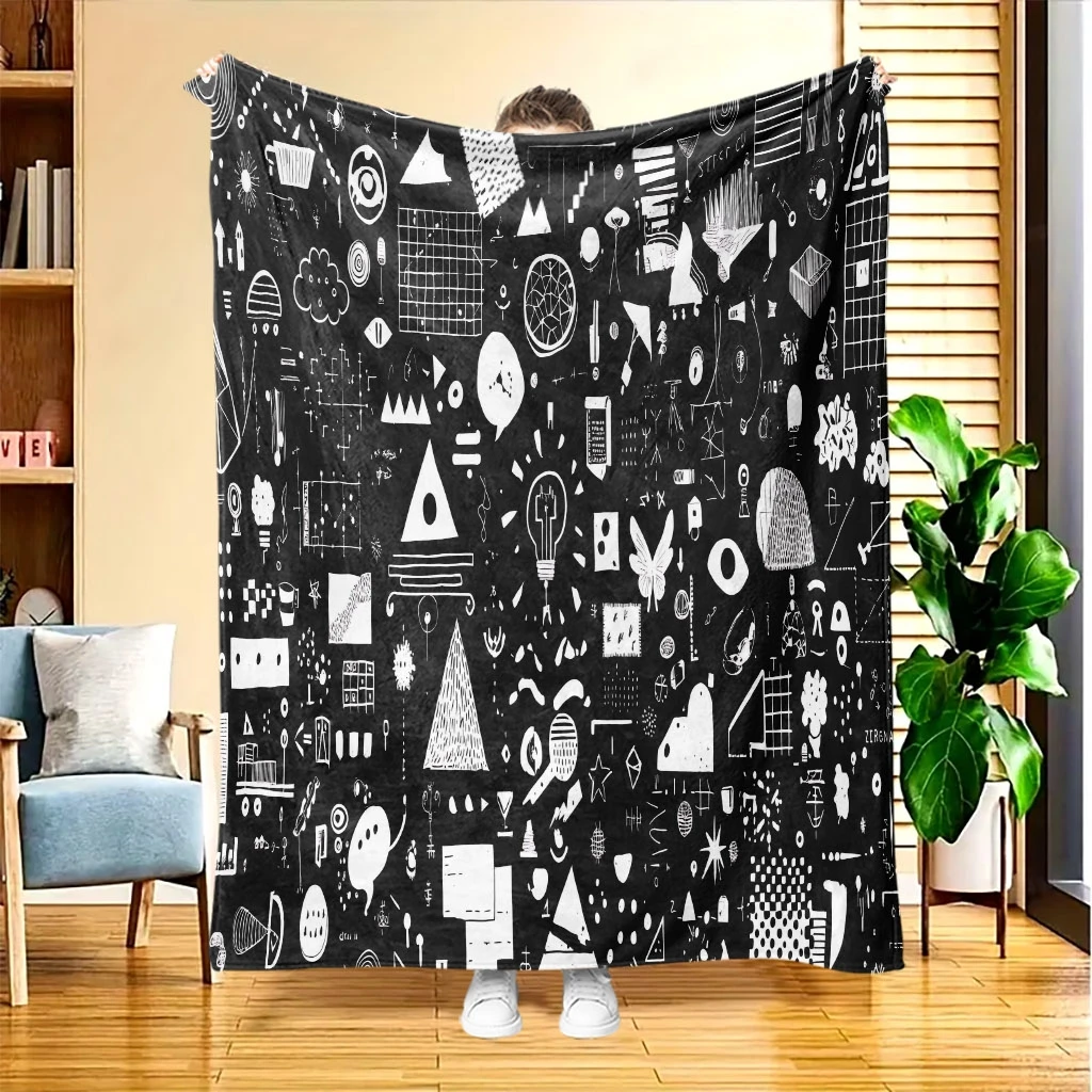 Throw Blanket Unique Abstract Pattern Cozy Throw Great Gift For Creative Souls And Modern Interior Decor Enthusiasts
