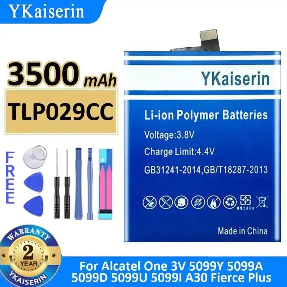 

Mobile Phone Battery High Capacity 3500Mah TLP029CC For Alcatel One 3V 5099Y 5099A 5099D 5099U 5099I A30 Fierce Plus