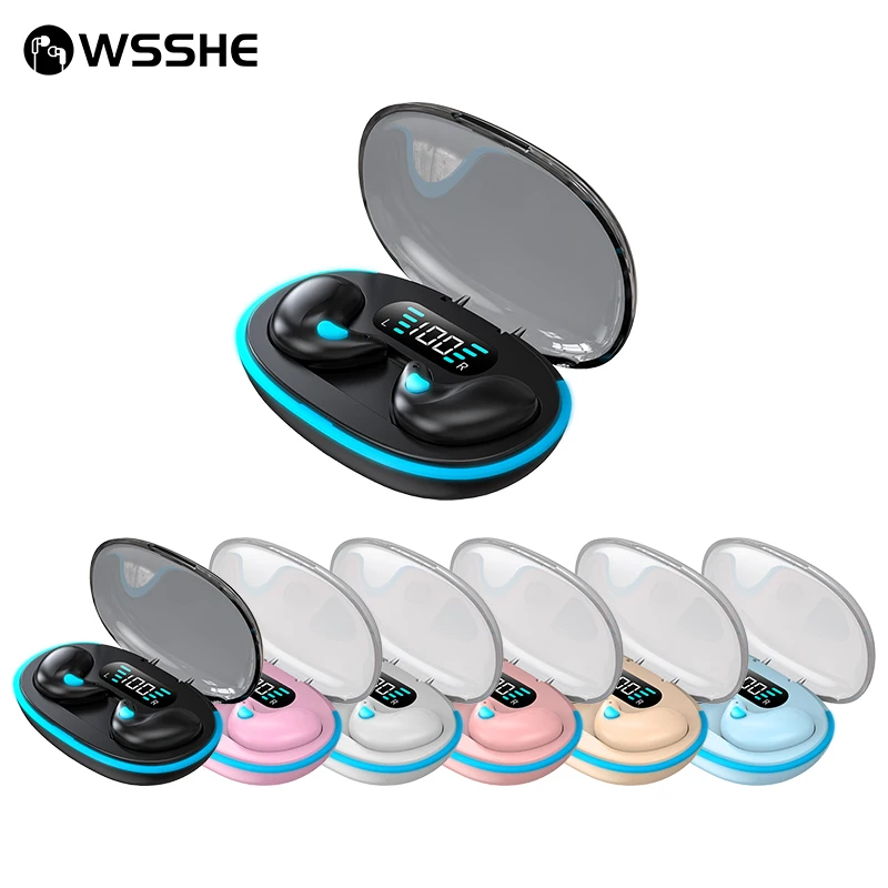 

Bluetooth 5.3 mini True Wireless Earbuds With Charging Box Earphone Semi-in-ear Sports Headset LED Display Headphones With Mic