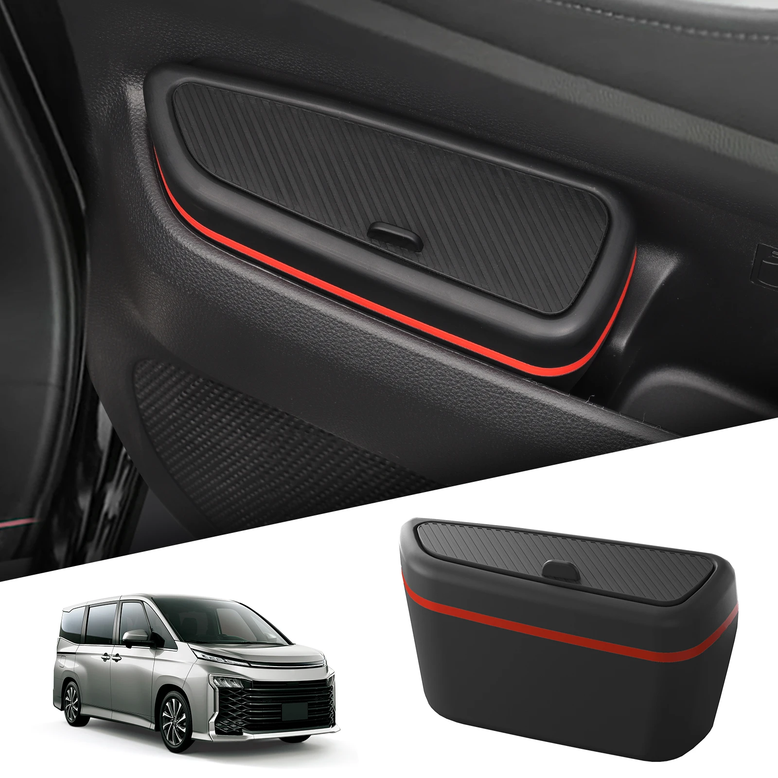 

RHD для Toyota NOAH Voxy 90 Series 2022-2024 ящик для хранения дверей автомобиля автомобильный мусорный бак с крышкой-органайзером аксессуары