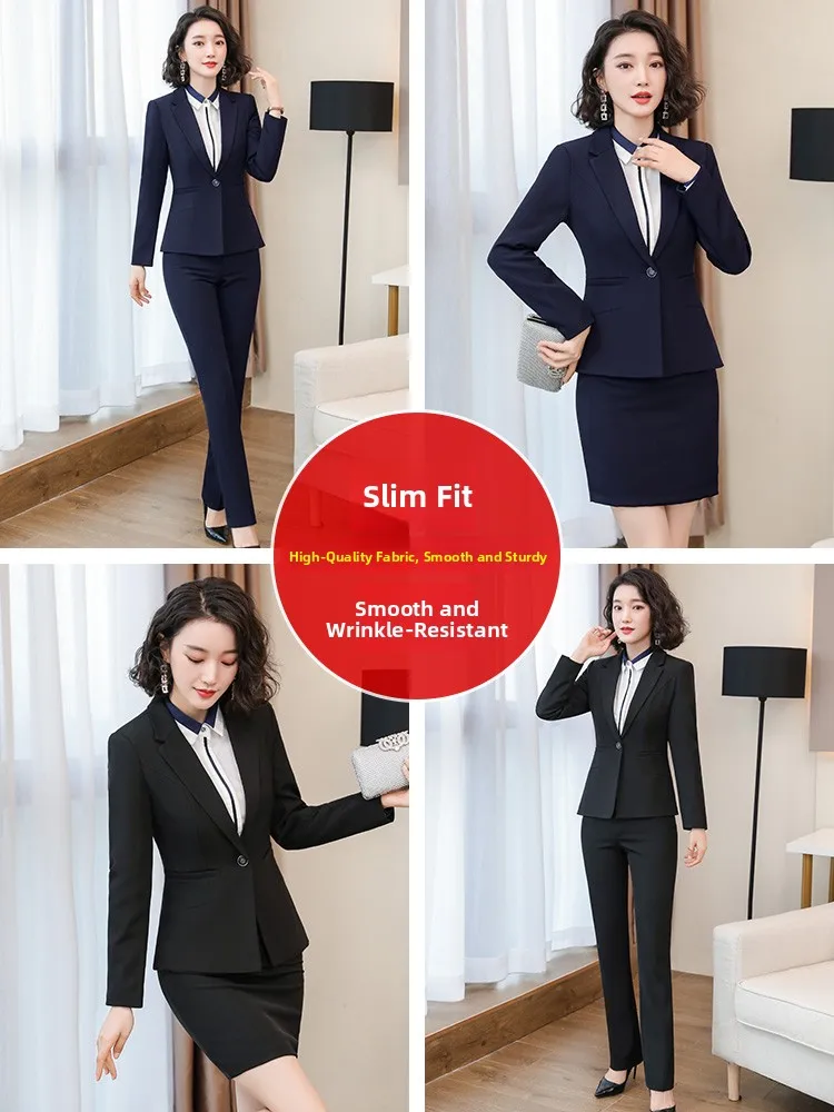 Thickened Fleece Lined Small Suit Jacket for Women Winter Professional Workwear for Jewelry Store And Hotel Manager