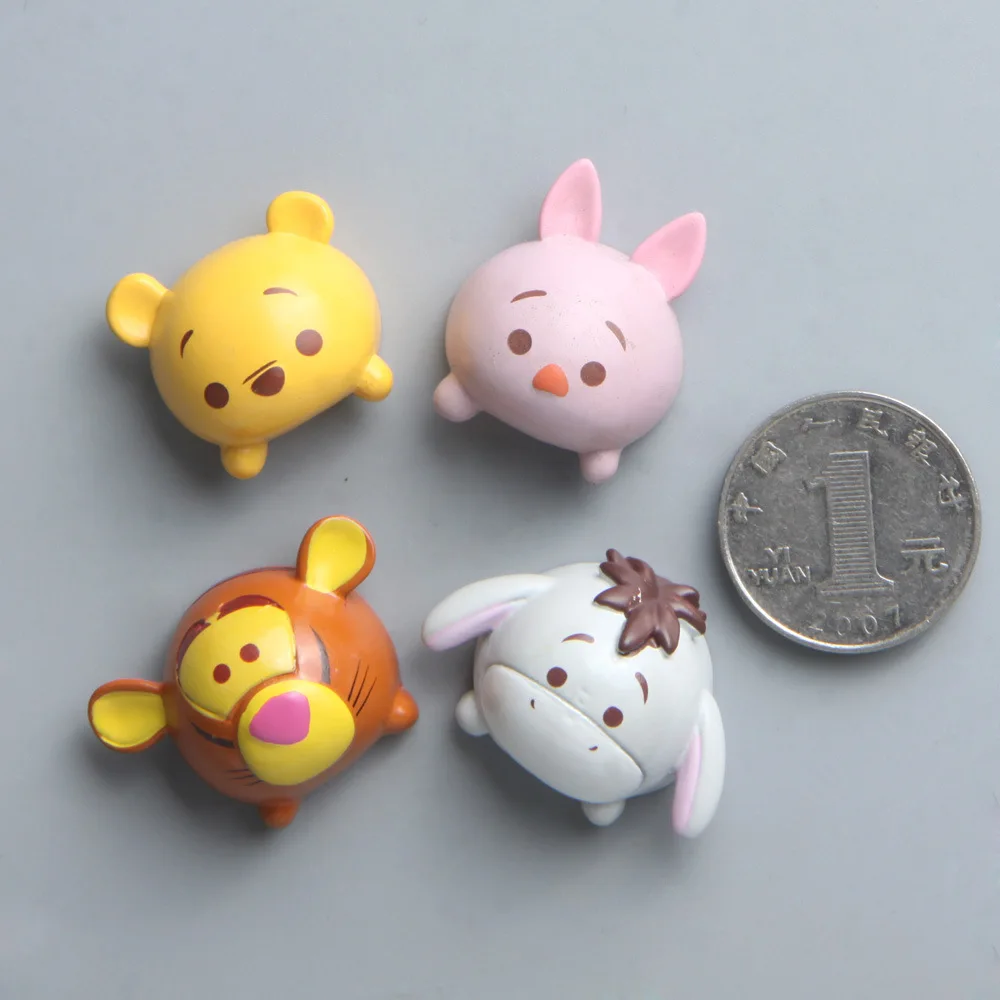 Großer Kopf Winnie the Pooh Tiger Ferkel Kühlschrank Magnet Kawaii Puppen Action figuren Eeyore Kühlschrank Magnet Sammlung Hottoys