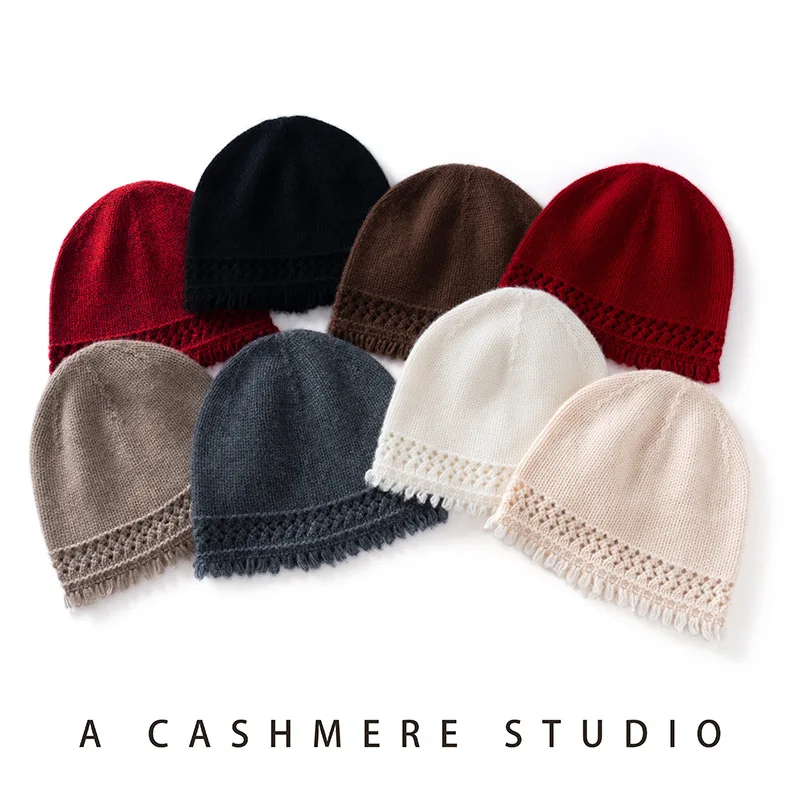warm-cashmere-blend-ear-protecting-hat-autumn-winter-new-style-tassel-lace-design-knitted-cap-for-women-chinese-leather-hat