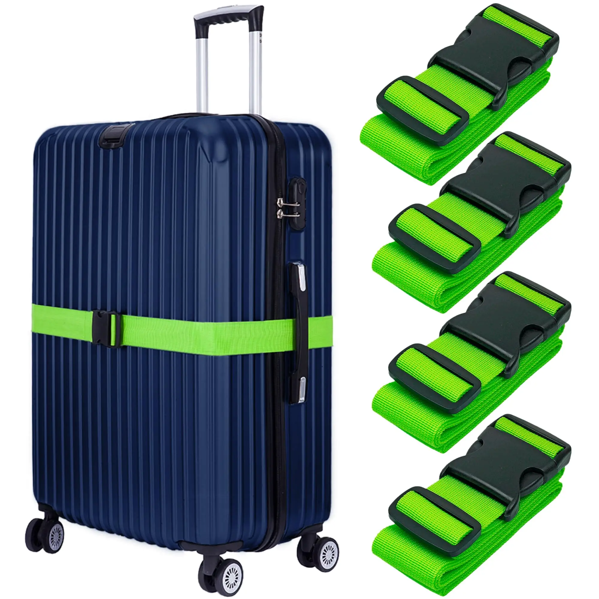 

4pcs suitcase luggage strap 82 inches, multifunctional wear-resistant strap, luggage fixing strap, multiple colors to choose fro