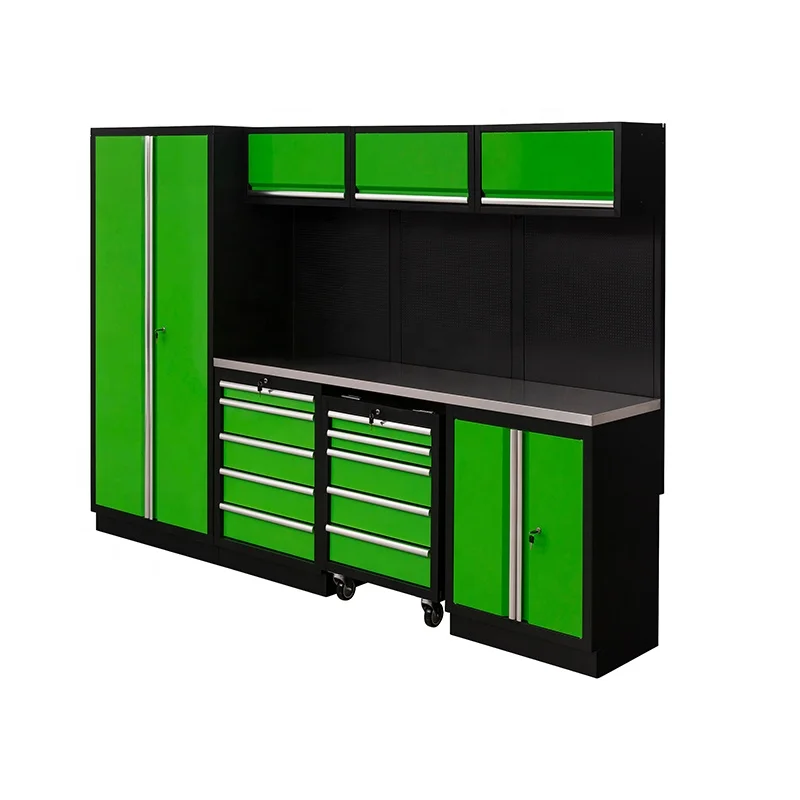 Heavy Duty Metal Tool Cabinet Trolley, Rolling Tool Cart with Handle and Wheels for Workshop Garage