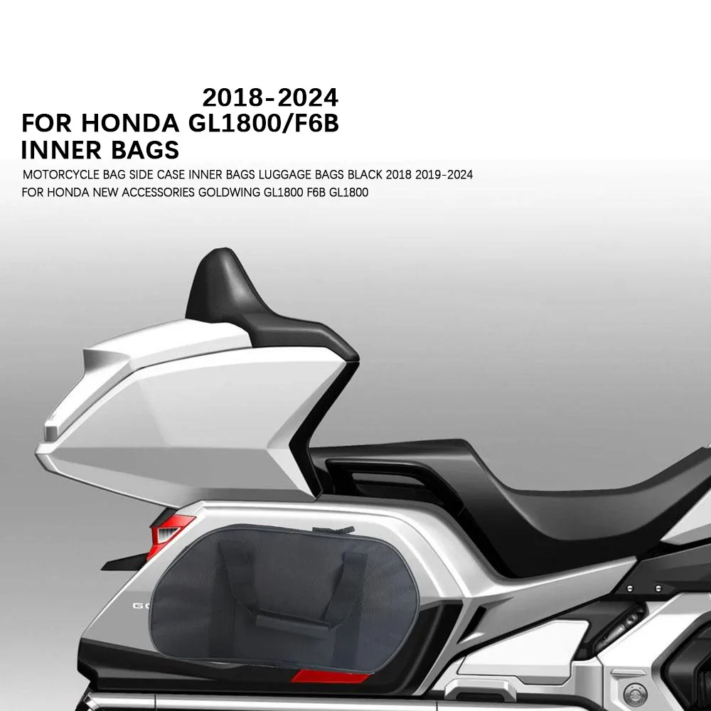 

Новые аксессуары для Honda Goldwing GL1800 F6B GL1800, мотоциклетная сумка, боковой чехол, внутренние сумки, сумки для багажа, черные 2018, 2019-2024