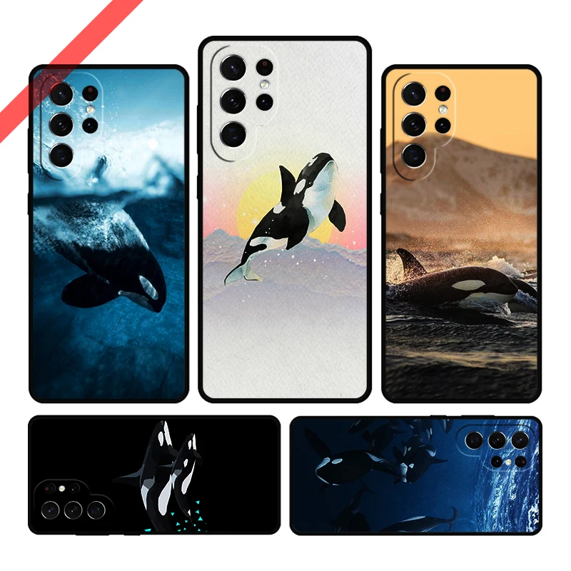 Killer Whale Orca Phone Case For Samsung Galaxy S20 FE S21 S10 S23 Plus S24 S22 Ultra Coque Note20 Note10 S9 S8 Cover Capa