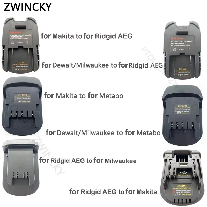 Imagem -04 - Conversor de Adaptador de Bateria para Makita para Ridgid Aeg para Ridgid aw para Makita para Ridgid Aeger para Milwaukee Uso de Ferramenta Elétrica