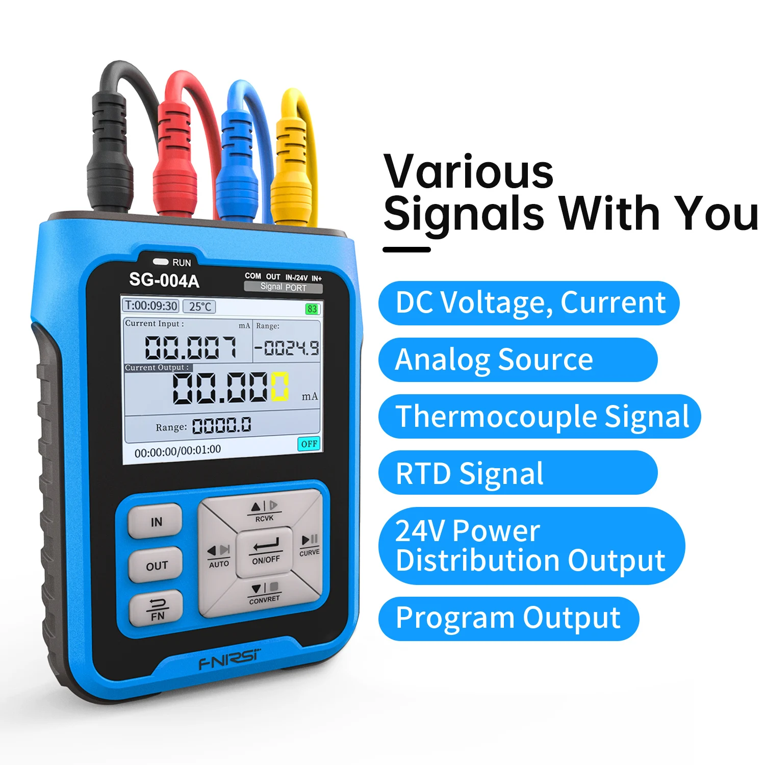 FNIRSI SG-004A 4-20mA 0-24V Signal Generator Adjustable Voltage and Current Simulator Process Control Signal Calibrator