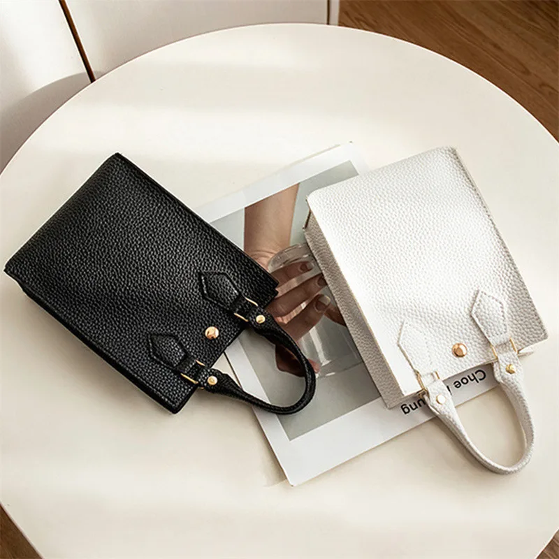 2024 Summer New Handbag Women\'s Fashion   Shoulder Crossbody Bag All-match Solid Color Ladies Wallet Purse