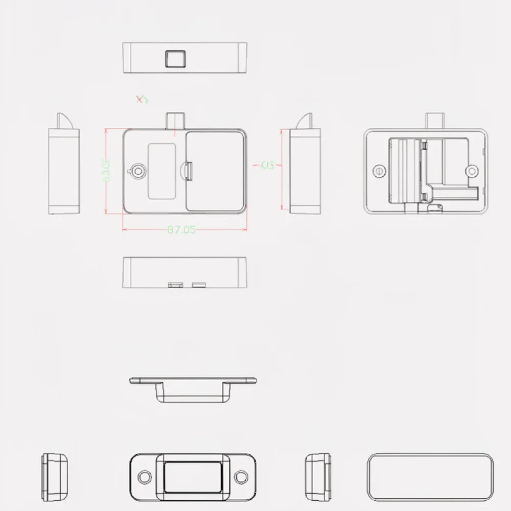 Biometric Smart Drawer Lock Keyless Cabinet Security Protection For Office File Desk Storage Furniture Modern Fingerprint