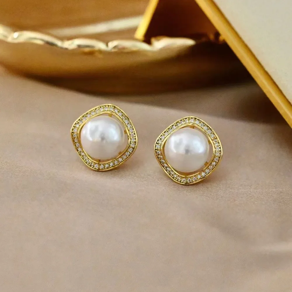 925 Silver Pearl Beads Stud Earrings Setting Base Diy Jewelry Making Findings&Components No Pearl E023