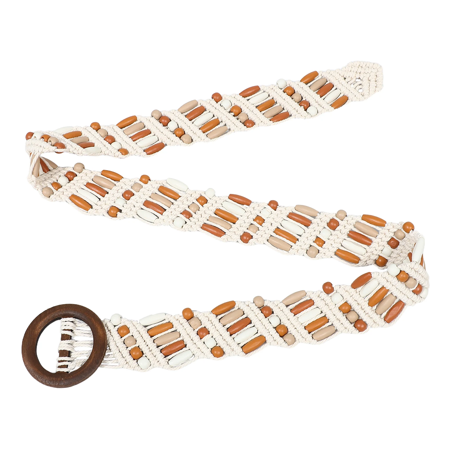 

Bohemian Belt Boho Braid Beaded Belts Style Folk-custom for Women Fashion Attractive Women's