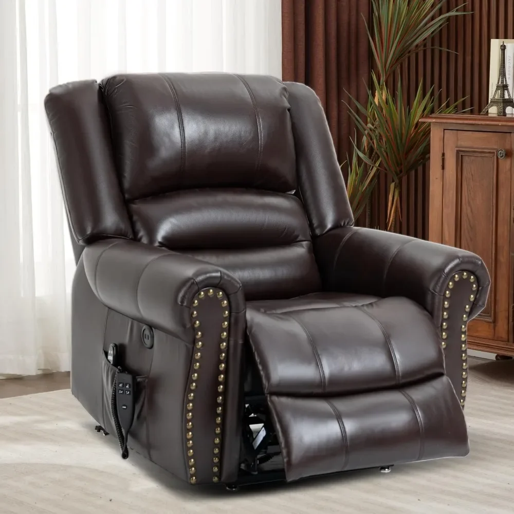 

Dual Motor Power Lift Chair, Lay Flat Recliner Chair, Electric Recliner with Massage and Heat,Remote Control,Standing Assistance