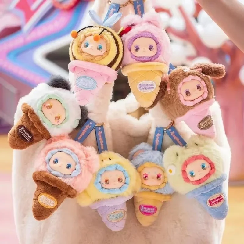 إيما سكوب الآيس كريم سلسلة أفخم قلادة صندوق أعمى Kawaii إيما الشكل دمية صندوق غامض المعلقات لطيف هدايا عيد الميلاد مفاجأة