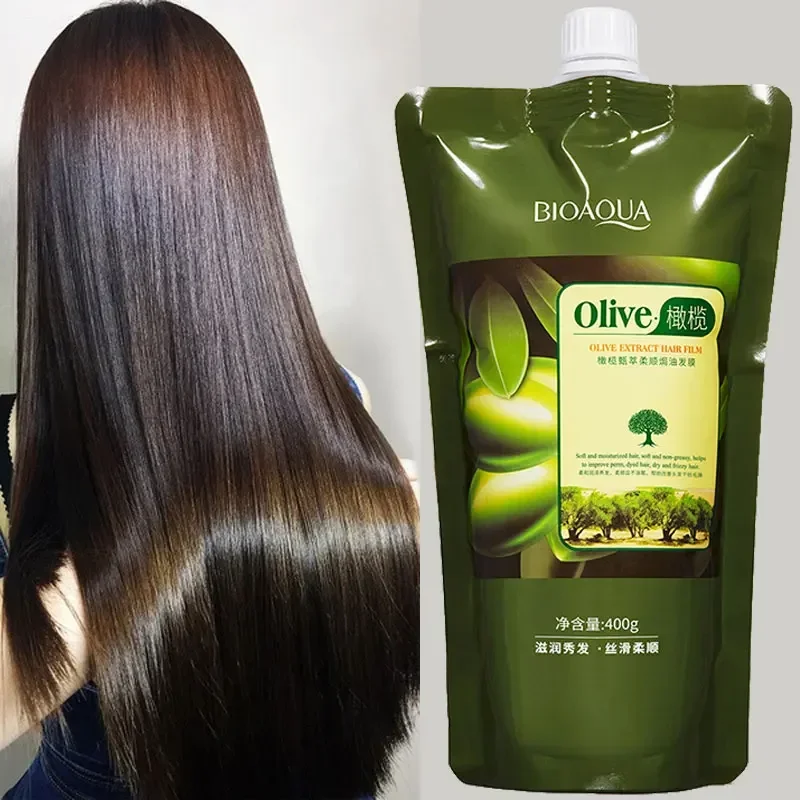 

400g Moisturizing Olive Essential Oil Conditioner Baked Ointment Hair Care Mask Repair Damage Hair Treatment