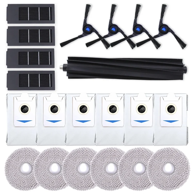 B47B-For Ecovacs Deebot X2 أومني روبوت فراغ الجانب الرئيسي فرشاة فلتر Hepa ممسحة القماش أكياس الغبار استبدال