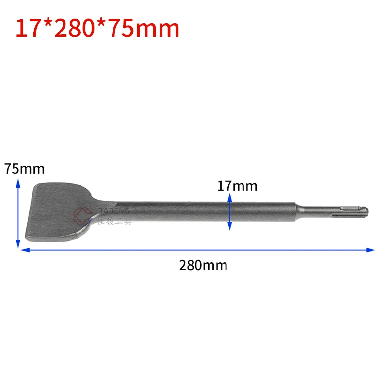 Broca de impacto concreto haste redonda, pá de remoção de telha, parede, cotovelo redondo, 3 polegadas, 75mm, 1pc