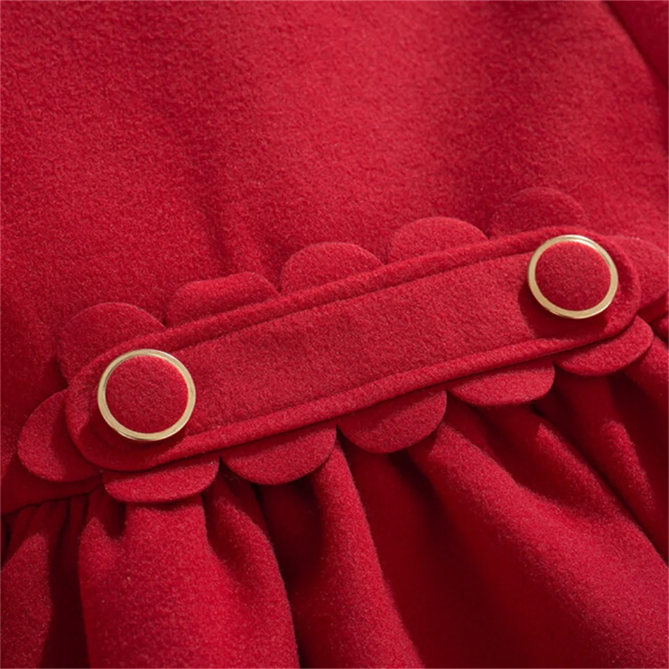 Pettigirl Red Christmas Winter Dresses Jacket Coats Clothes for Infant Baby Girls Kids Clothing &Hairband 234 to 6 8 10 12 Years