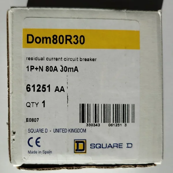 

2026 Schneider/square D Dom80r30 80a 30ma Rccb/rcd Brand New Original Spot Plc