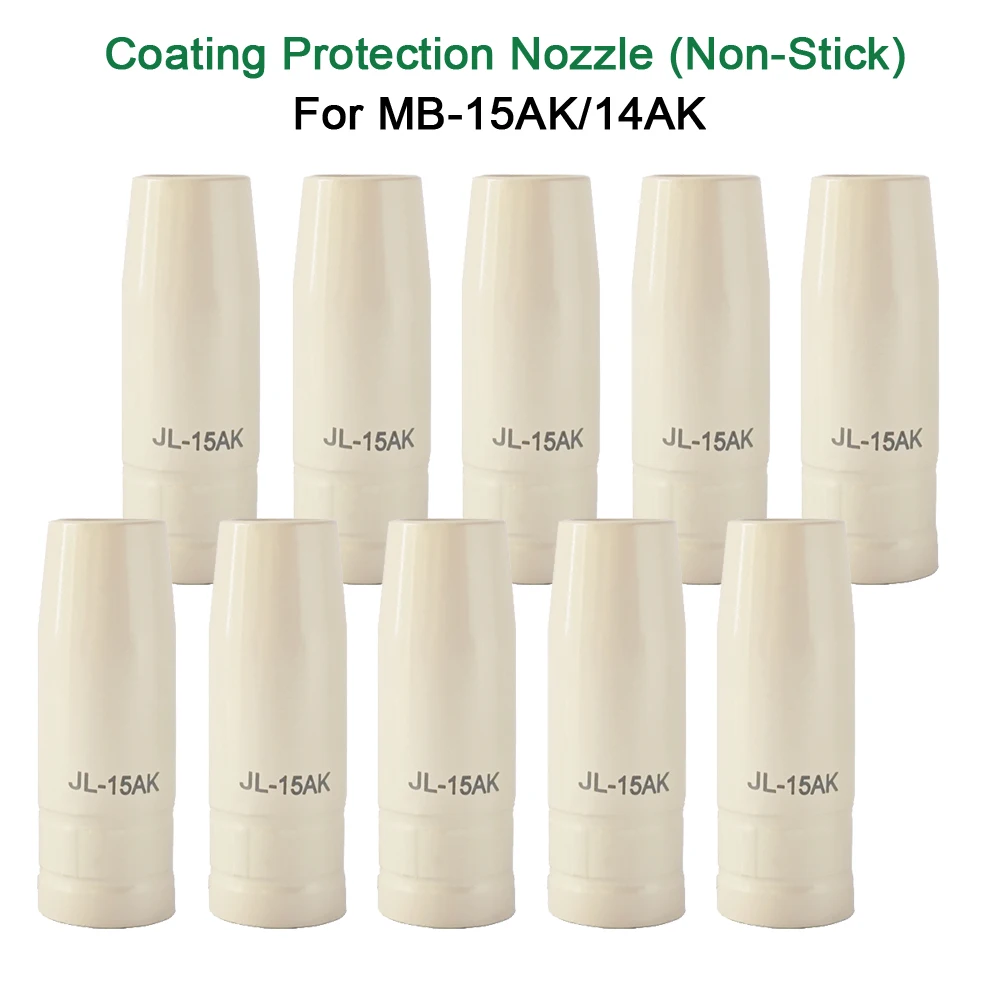 15AK Coating Bescherming Nozzle Stuks Non-Stick Europese Airless Gas Nozzles Machine Beschermhoes Mig Lasmachine Tools Wholesale