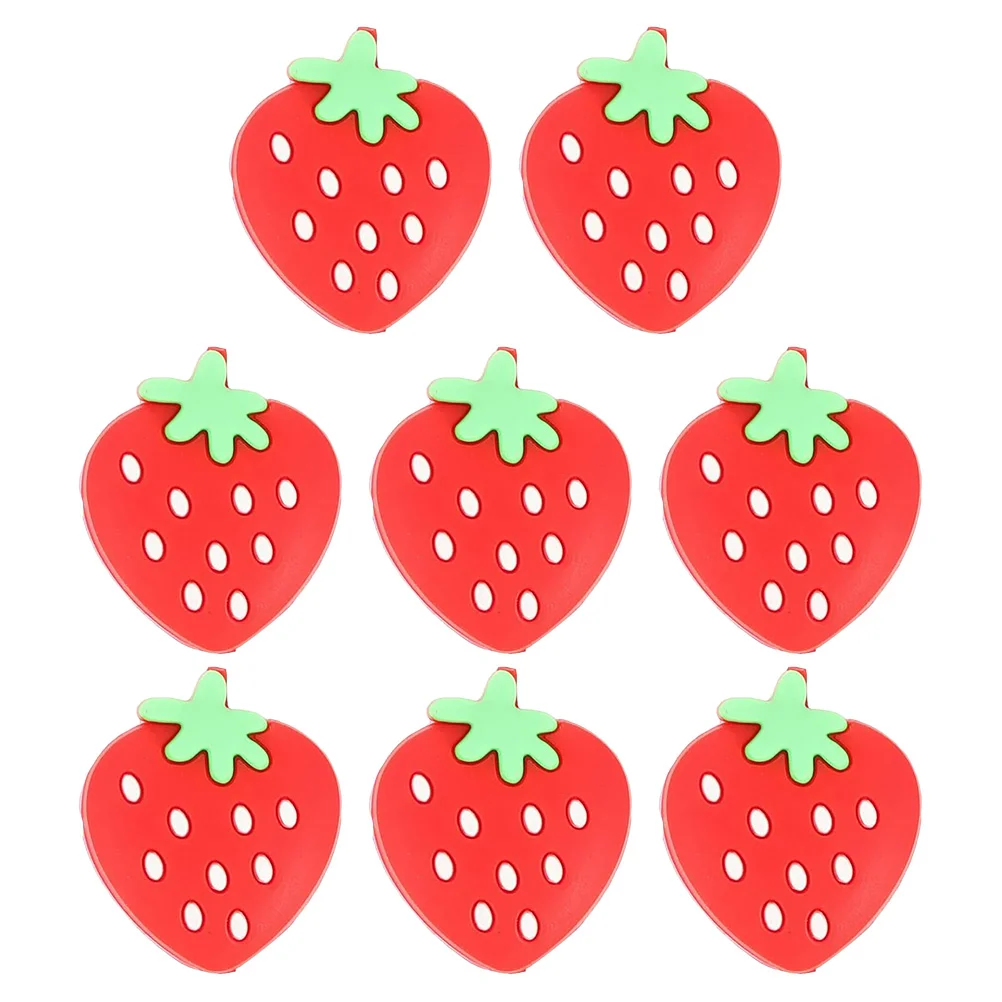 Amortiguadores de vibración para raquetas de tenis, amortiguador de fresas, amortiguadores únicos sobre agarre, raqueta de Gel de sílice, 8 Uds.