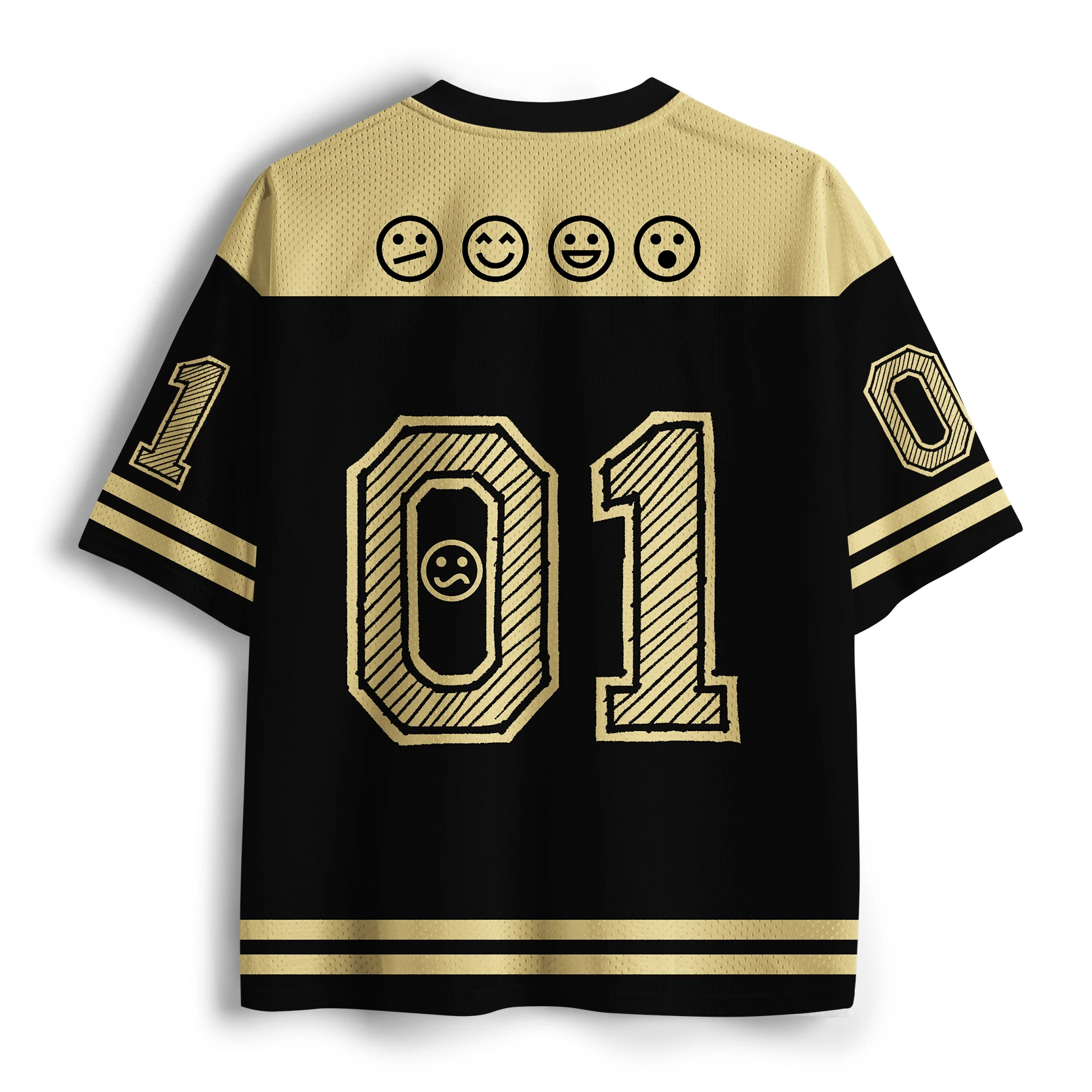 Undiagnosed But Everyone's Pretty Sure Funny Quote Football Jersey Smiley Sad Face Print V-Neck Number 10 Short Sleeve Tee