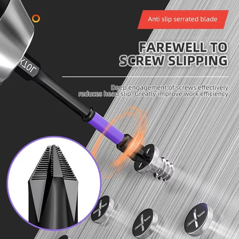 6PC Upgraded High Hardness And Strong Magnetic Bit 25/65/70/90/150mm Non-slip Cross High Hardness Electric Hand Drill Screw Set view 4