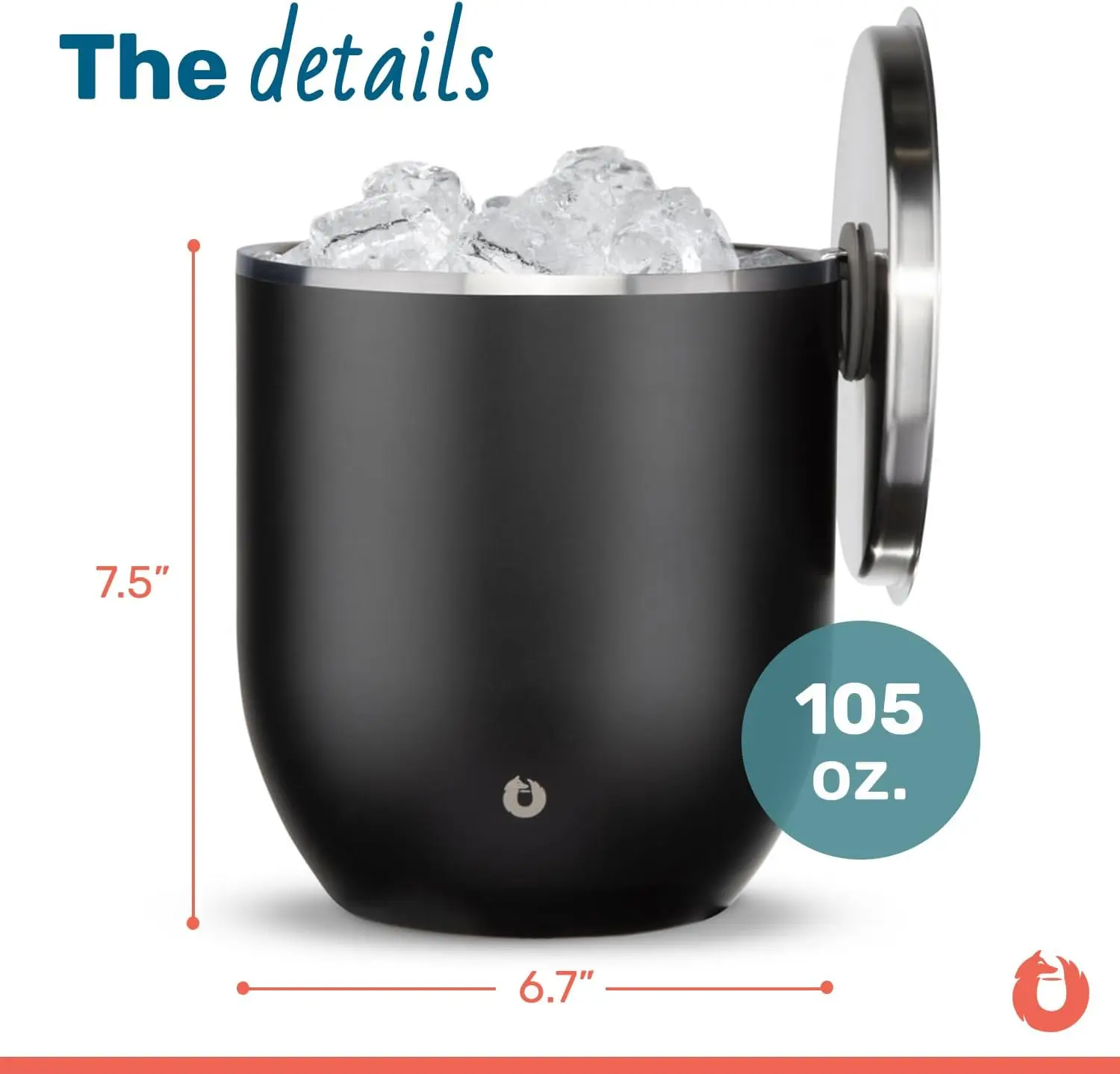 Premium Vacuum Insulated Stainless Steel Ice Bucket with Lid/Scoop,Home Bar Accessories,Elegant Bartending Ice Buckets