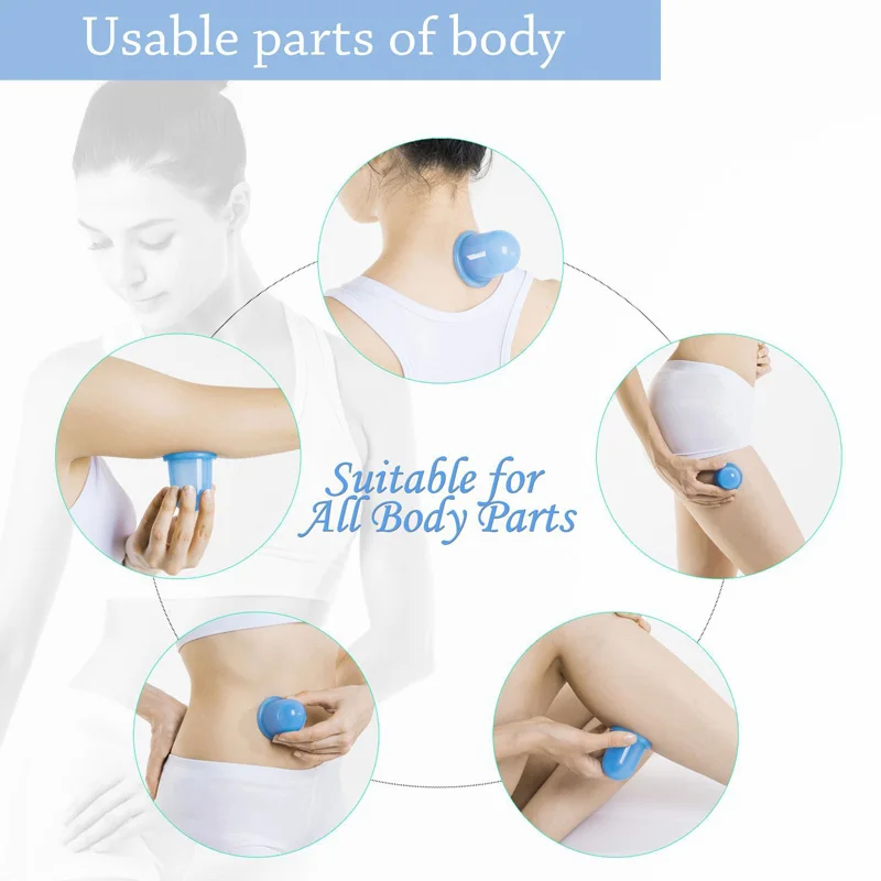 SHARE HO 4 Size Vacuum Cans Banks Slimming Plastic Suction Cupping Therapy Keep Fit Health Release Pain Silicone Massage Jars