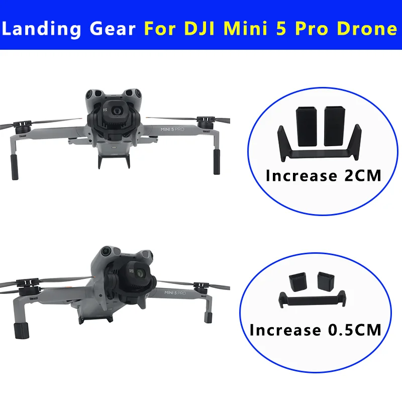 

Landing Gear For DJI Mini 5 Pro Drone Increased Heighten Support Leg Anti-wear Foot Cover For MINI 5PRO Guard Bracket Accessory