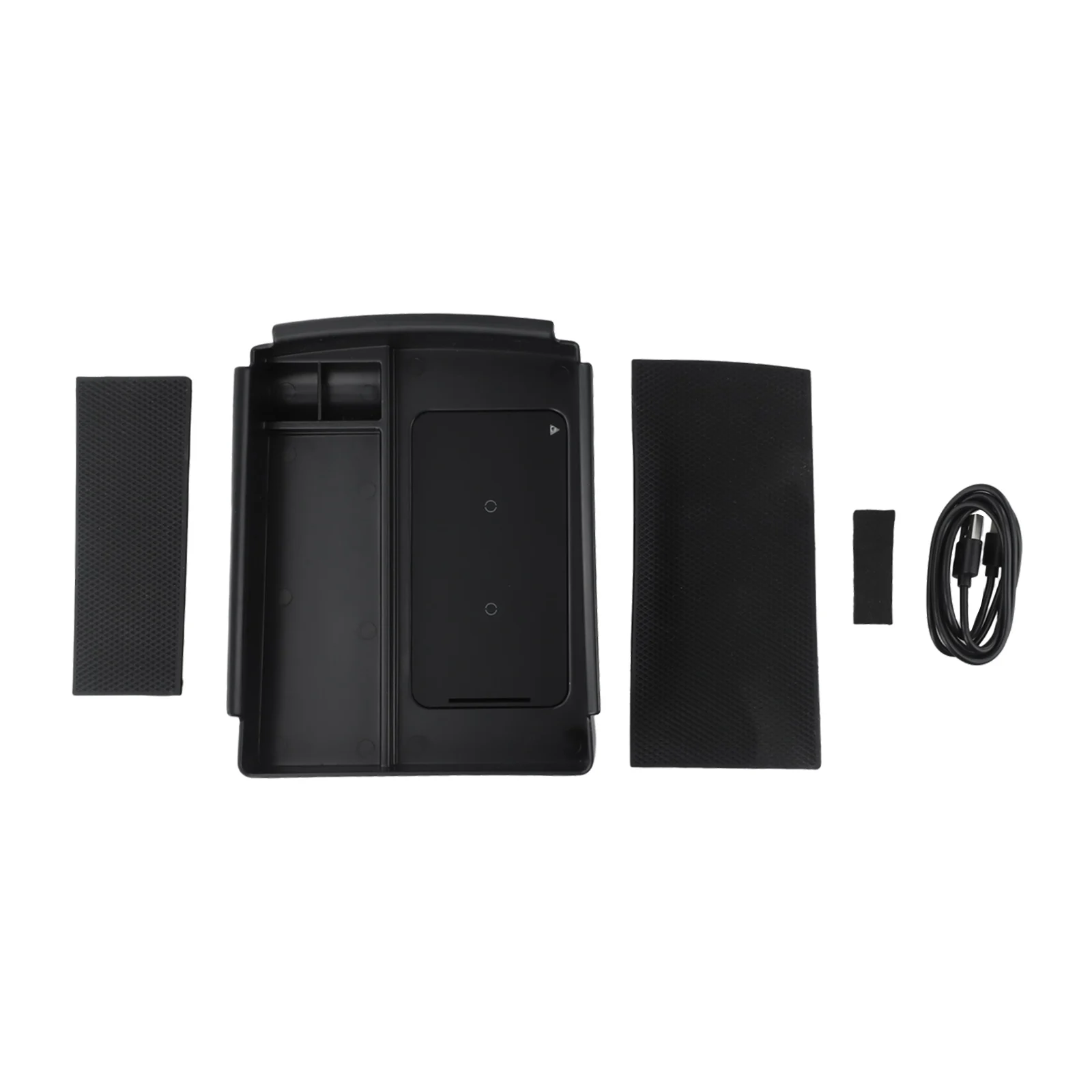

For Tesla For Model X / S 2016-2020 Console Armrest Storage Box Wireless Charger ABS Plastic Car Interior Accessories