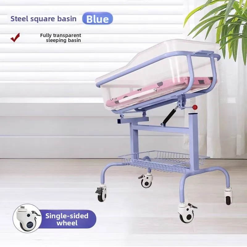 عربة أطفال طبية قابلة للتعديل، مركز أمومة لحديثي الولادة، طاولة تغيير حفاضات الأطفال المتنقلة، استخدام المستشفى، نمط التصميم #3
