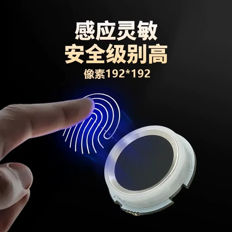 for R502A Circular Fingerprint Recognition Module with Color Lamp Ring Touch Sensing Semiconductor Sensor Simple Application