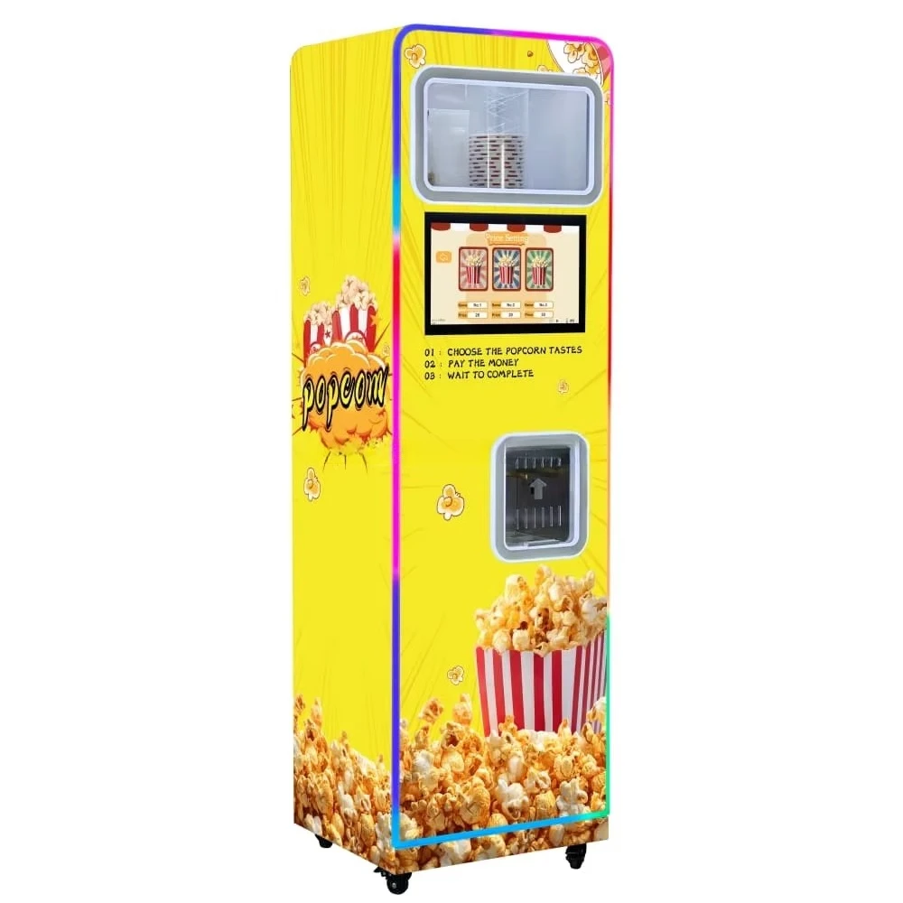 FOODLINE Game Center Popcorn Machine Even Heat Distribution Coin Card Dual Payment Snack Retail Equipment