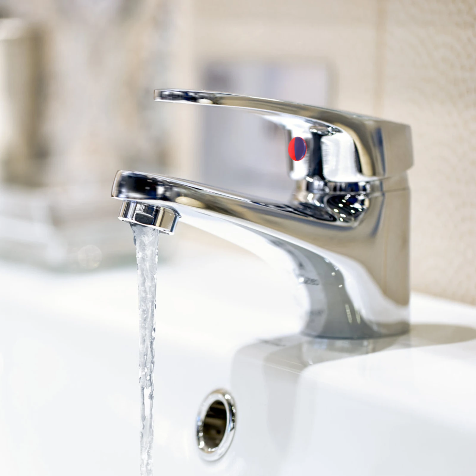 

Cold Hot Indicator Knob Set Stylish Faucet Temperature Dial Cover for Bathroom Kitchen Tap Repair Modern Upgrade