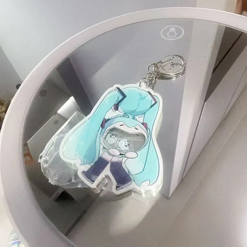 Acrílico HATSUNE MIKU Chaveiro Bonito Anime Shaker Charme Melhor Amigo Presente Acessórios Cosplay