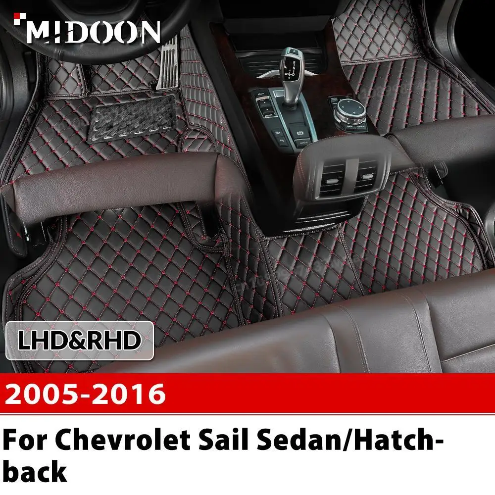 

For Chevrolet Sail Sedan/Hatchback 2005-2016 2015 2014 2013 Custom Car Floor Mat Automobile Carpet Cover Interior Accessories