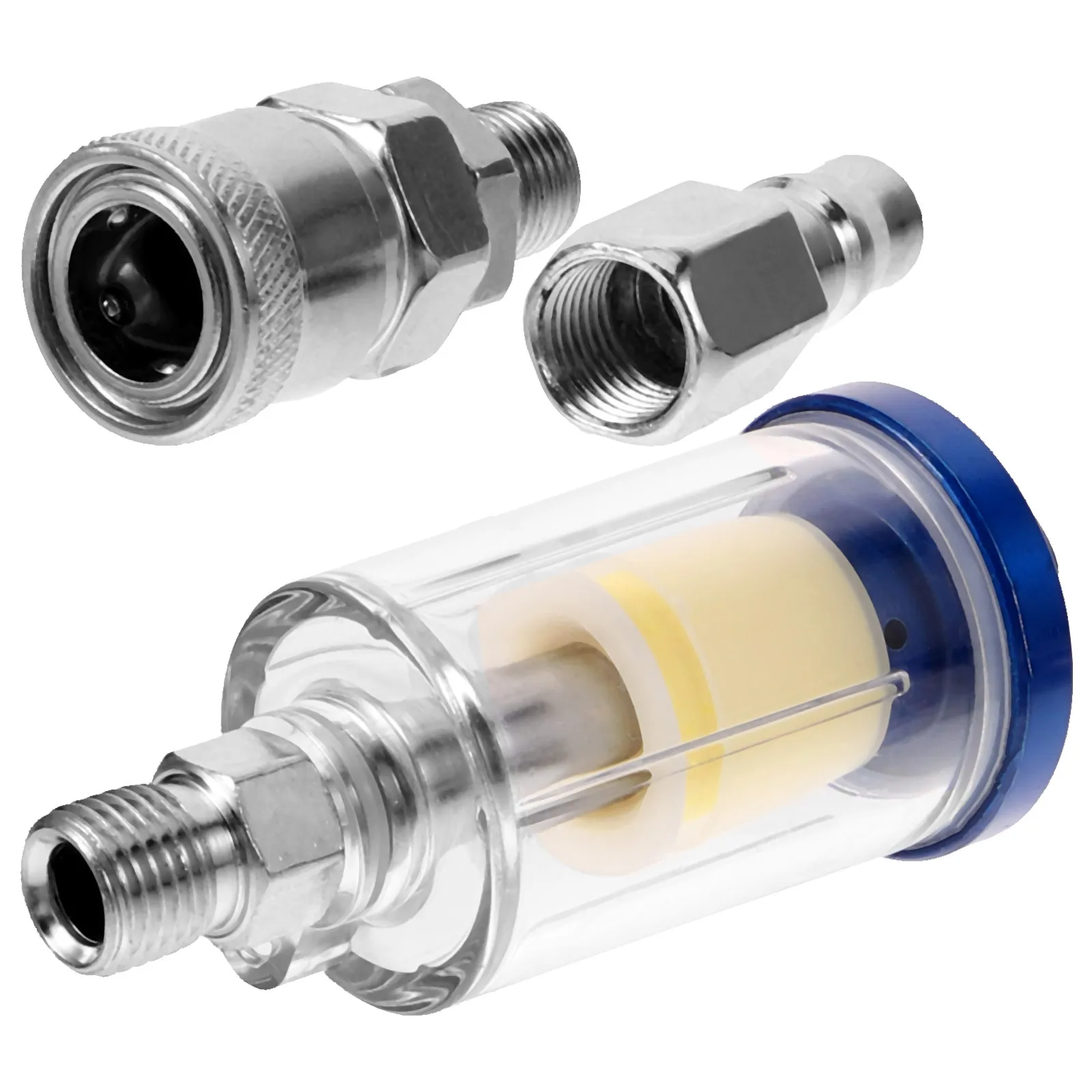 1 مجموعة 1 مجموعة خرطوم الهواء فلتر زيت الماء فخ الرطوبة ل بخاخ الطلاء الهوائي فاصل البلاستيك تصفية ضاغط الهواء المياه #1