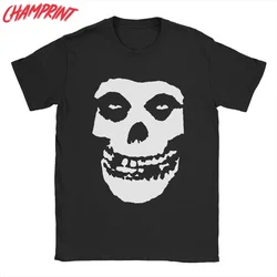 Men's Skull Misfits T Shirts Pure Cotton Tops Humor Short Sleeve Crewneck Tees Gift Idea T-Shirts