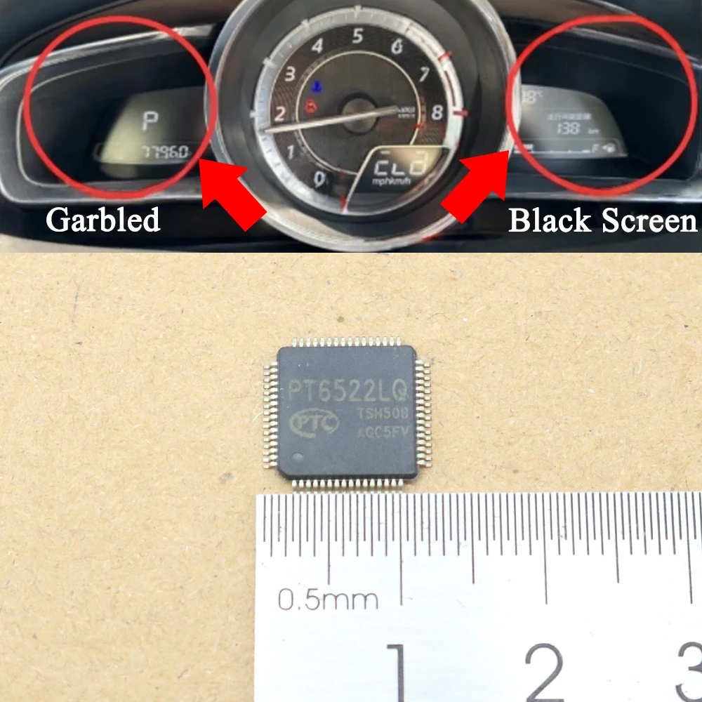 

Чип для ремонта дисплея приборной панели (черный экран) PT6522LQ для Mazda 3 Axela BM BN CX3 DK 2 Demio DJ
