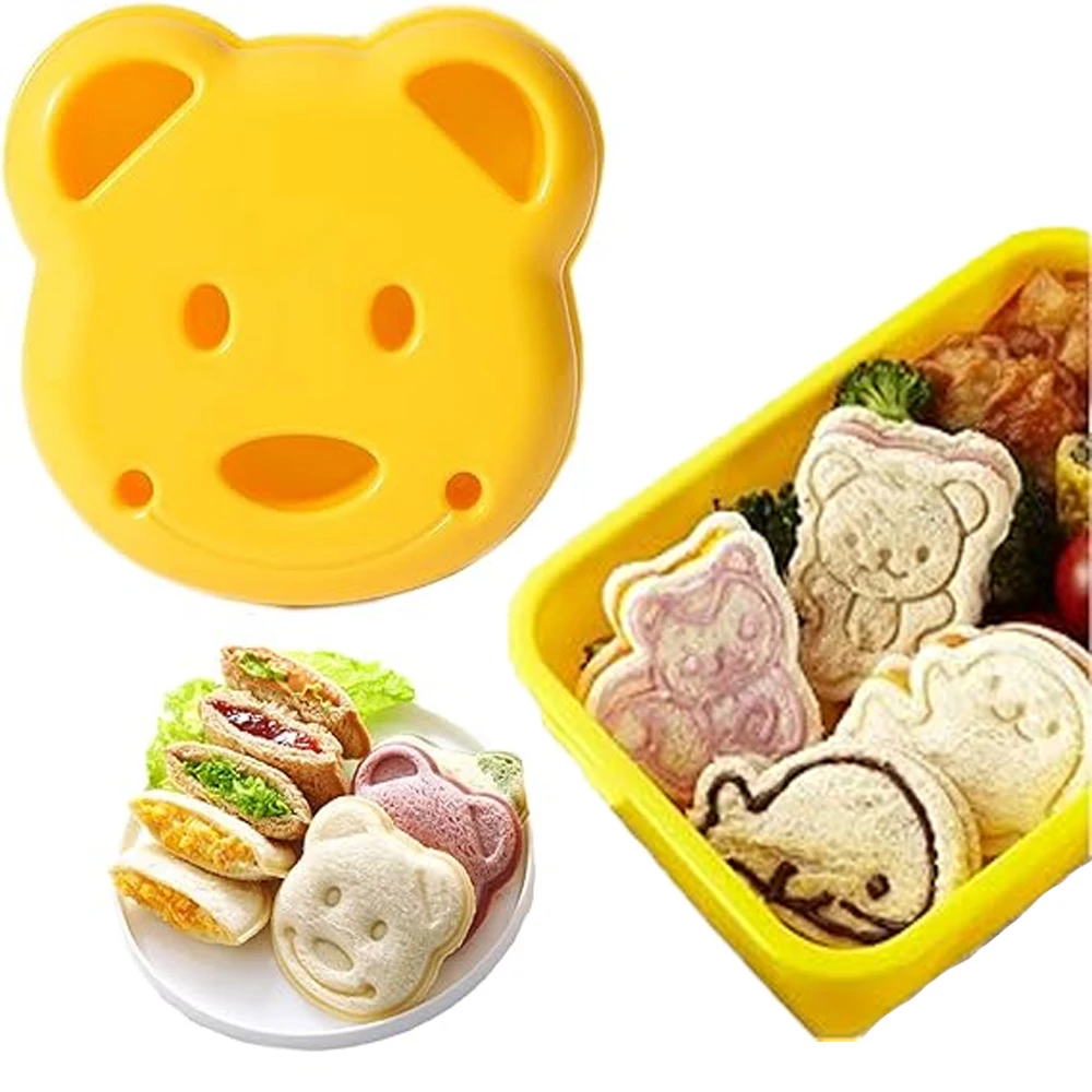 Cute Bear Sandwich Mold Toast Bread Making Cutter Mould Cute Baking Pastry Tools Children Interesting Food Kitchen Accessories