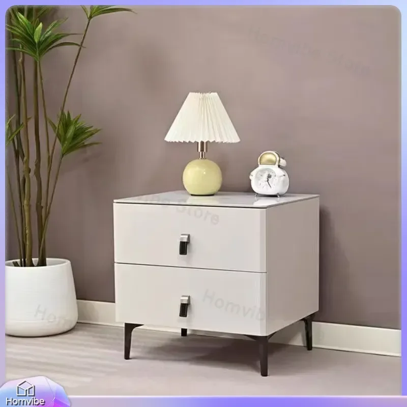 Wooden Bedside Table with Drawers Storage Nightstand for Bedroom Modern Small Space Living Room Furniture Minimalist