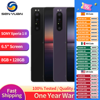 Original Sony Xperia 1 II 1ii XQ-AT51 XQ-AT52 5G Mobile Phone NFC 128GB/256GB 6.5'' 12MP+8MP Snapdragon 865 Octa Core xperia 1ii