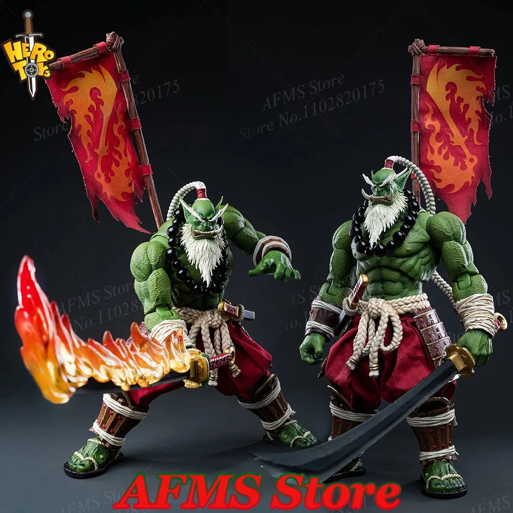 

Hero Toys WOW 1/12 Scale Collectible Figure Samro Orc Hero Strong Swordsman Anime Dolls Full Set 19.5Cm Action Figure Model