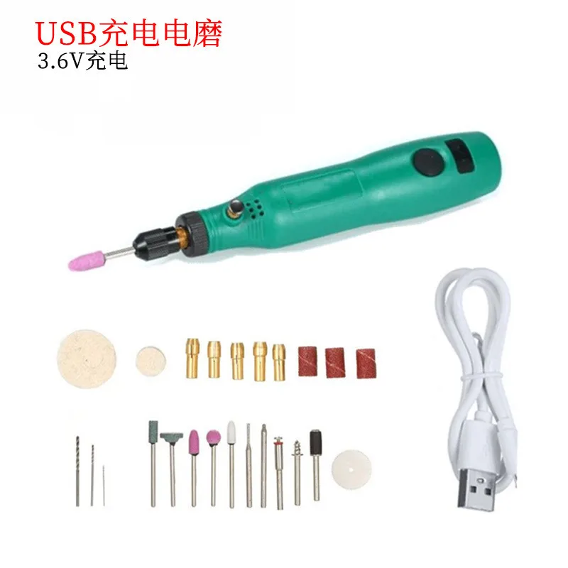 

Miniature Hand Grinder Charging Sander Carving Peach Stone Polishing Word Polishing Machine Cutting Electric Small Drill