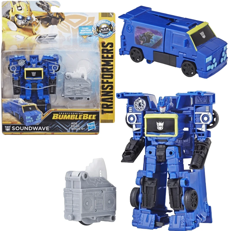 In Stock Movie Bumblebee US Version Energy Activated Power + Sound Wave Action Anime Figure Collection Birthday Gift