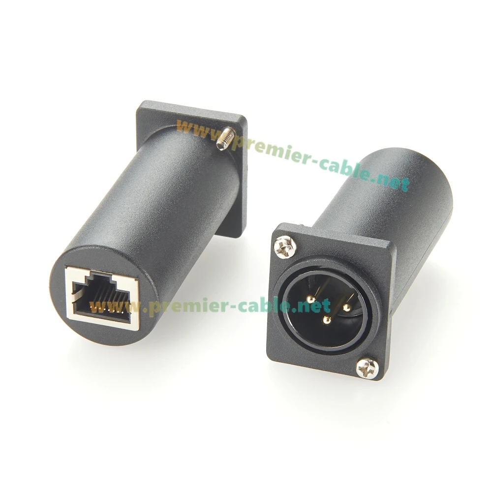 D série montagem em painel xlr 3pin macho para rj45 fêmea adaptador de chassi para dmx512 DMX-CON controlador gravação de palco