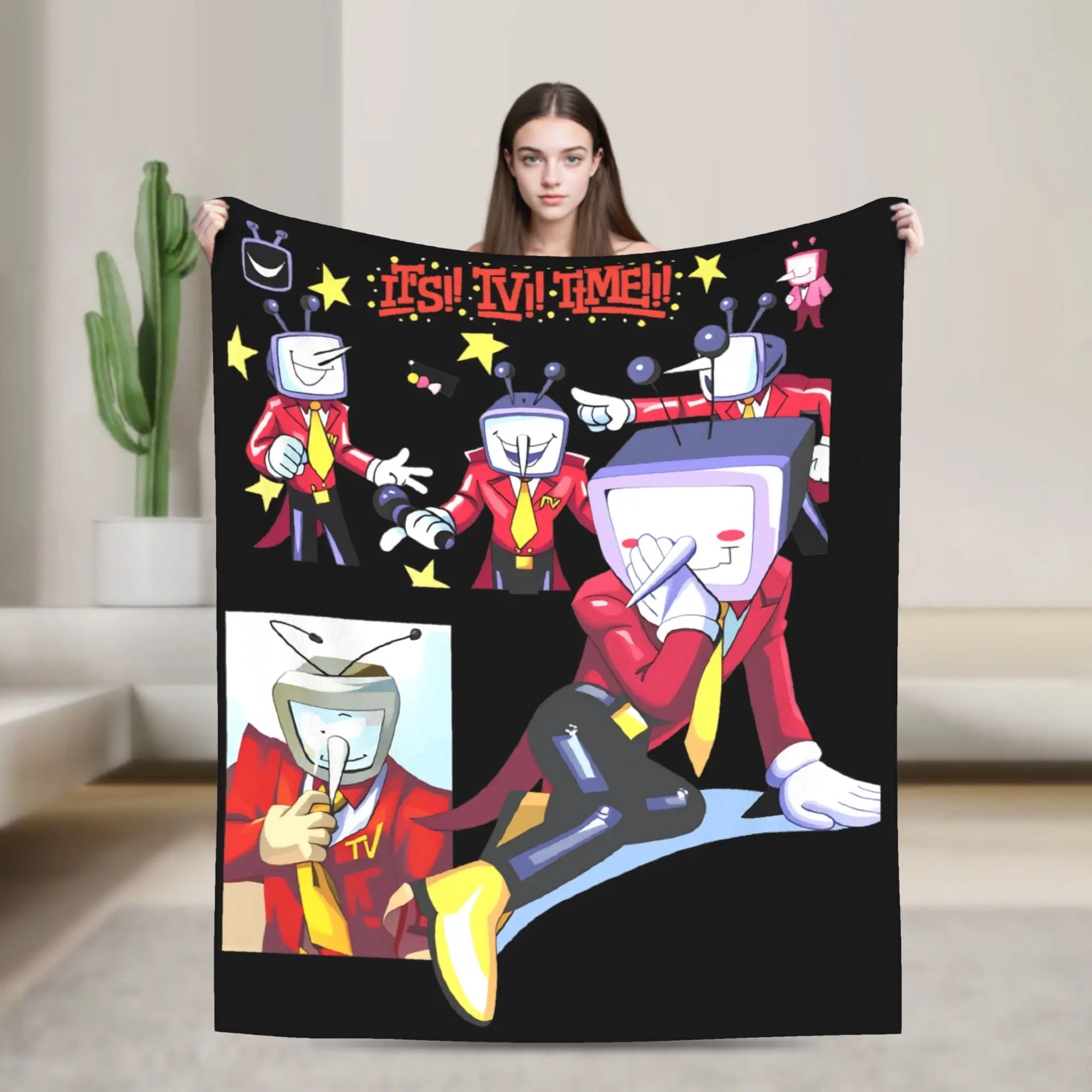 Deltarune Game Kris Susie Ralsei and Tenna  Blankets Office Flannel Throw Blanket For Couch Bed Soft Warm Bedspread Gift Idea